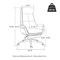 Mid-Century Modern Coffee Leatherette Gaslift Adjustable Swivel High Back Office Chair with Footrest and Armrest